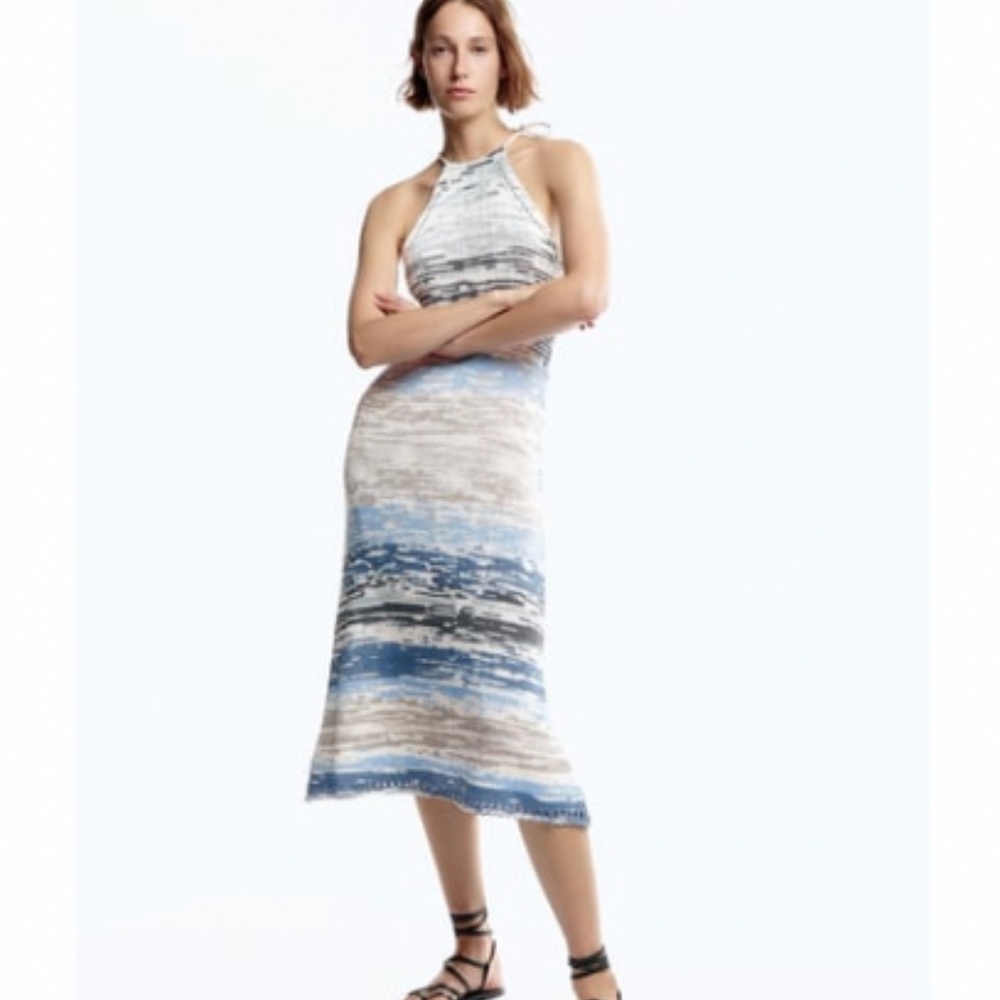 Knit halter dress